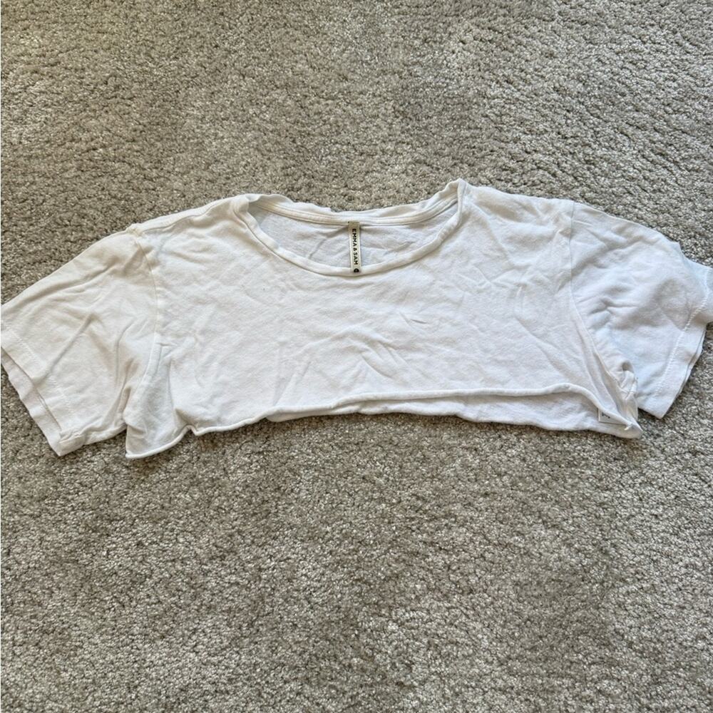 Emma & Sam Classic White Crop Top